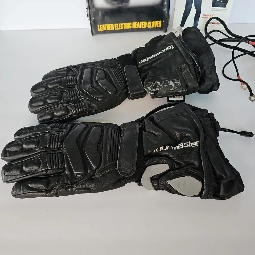 Tourmaster Synergy Leather Electric Heated Gloves Motorcle Woman XL/Men's M 1727